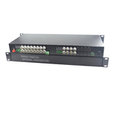 24 port Analog video fiber converters A set. RS485 PTZ,  PAL NTSC SECAM video over fiber extenders, FC Singlemode up 20Km for Remote Video monitoring, Security Systems more